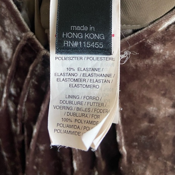 Vintage Mango velvet midi dress soft brown size S-M - Picture 7 of 11